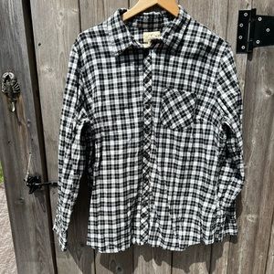 Blue Mountain Black&White Plaid Flannel